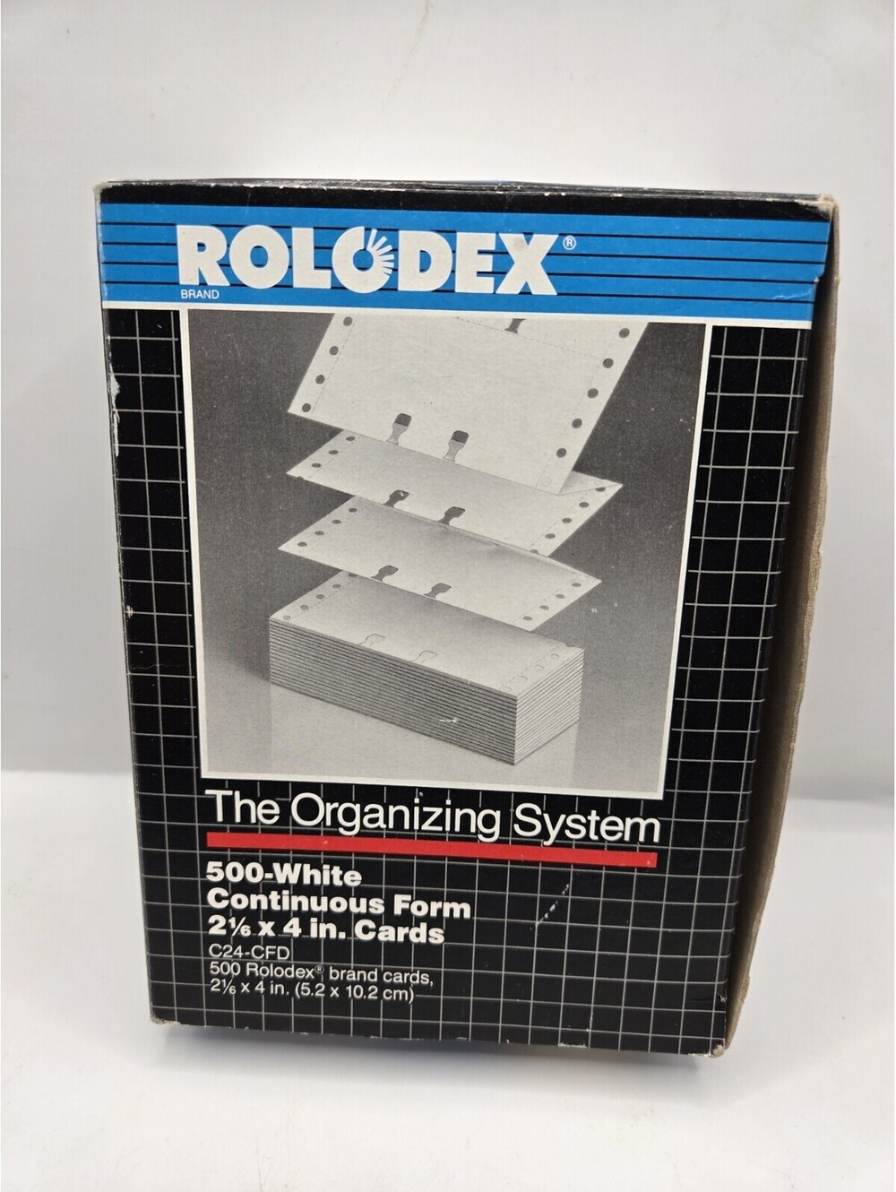 Vintage Rolodex Continuous Form Cards C24-CFD 500 White 2-1/6 x 4 New Old Stock